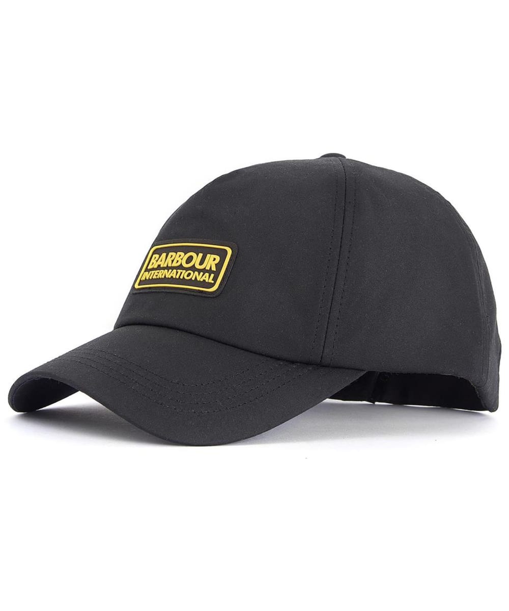 View Mens Barbour International Legacy Waxed Cotton Sports Cap Black One size information