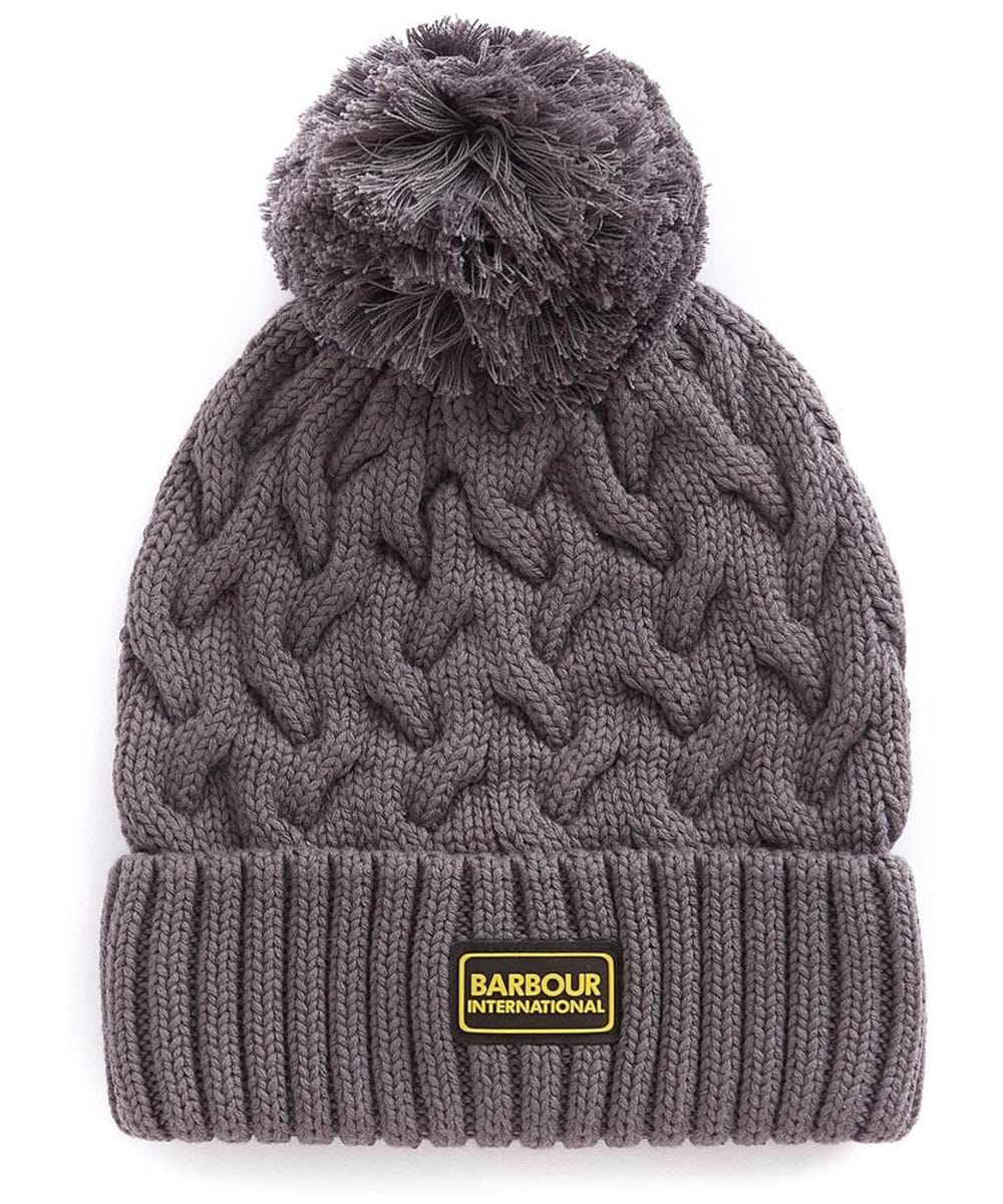 View Mens Barbour International Drift Cable Beanie Slate Grey One size information