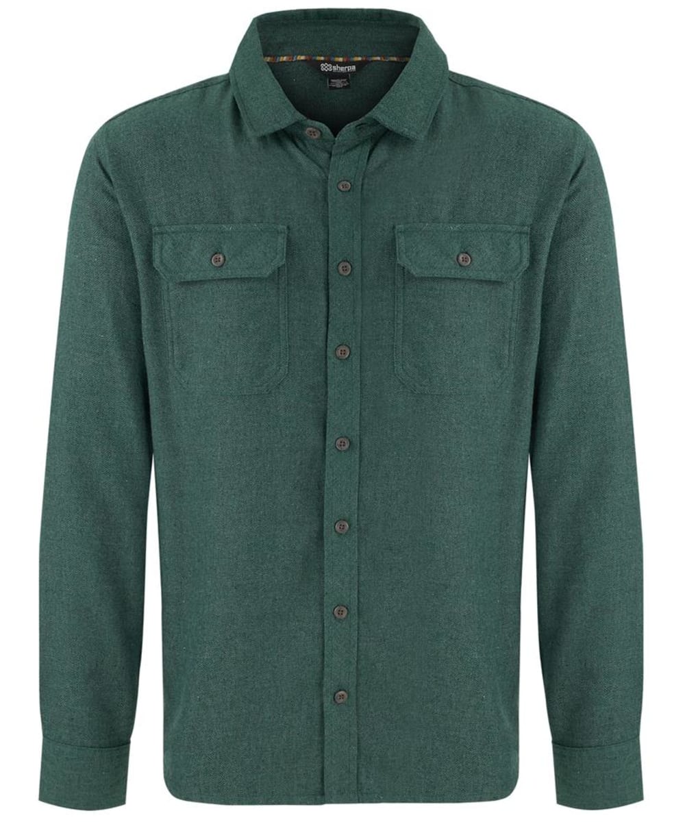 View Mens Sherpa Adventure Gear Shalva Eno Classic Fit Cotton Blend Shirt Forest M information