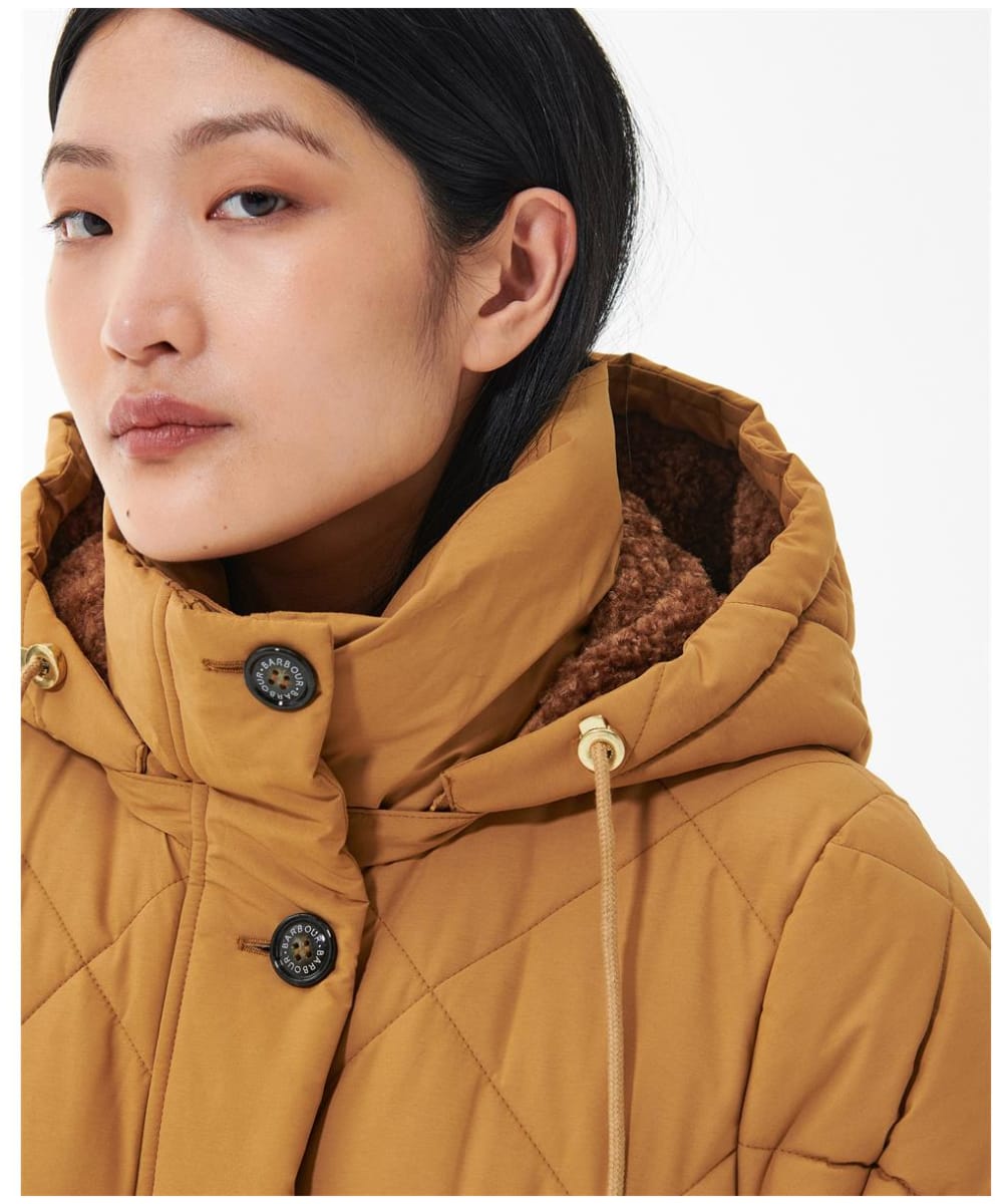 Barbour arrow quilted hooded jacket cheap