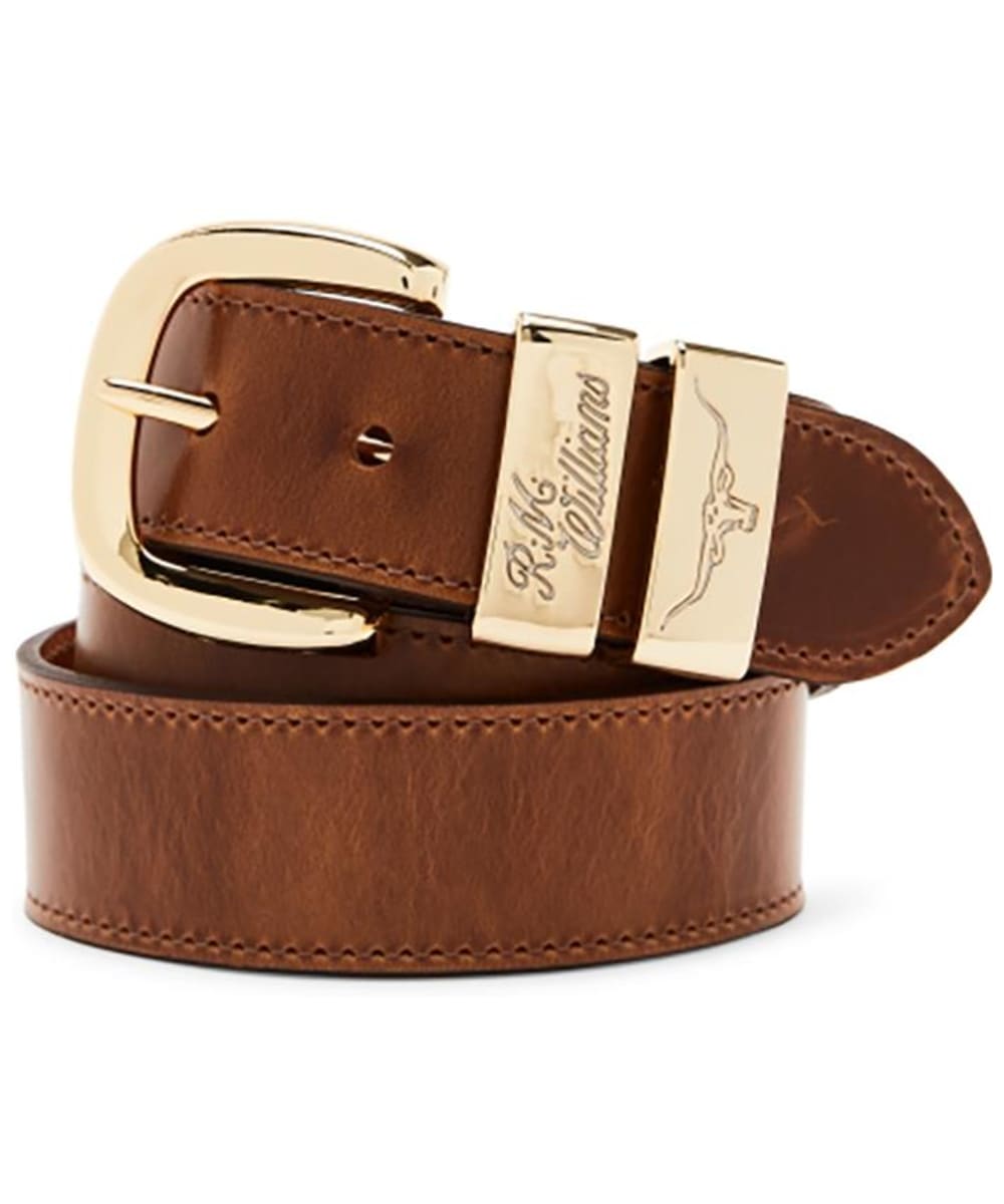View Mens RM Williams Drover Leather Belt Caramel 32 information