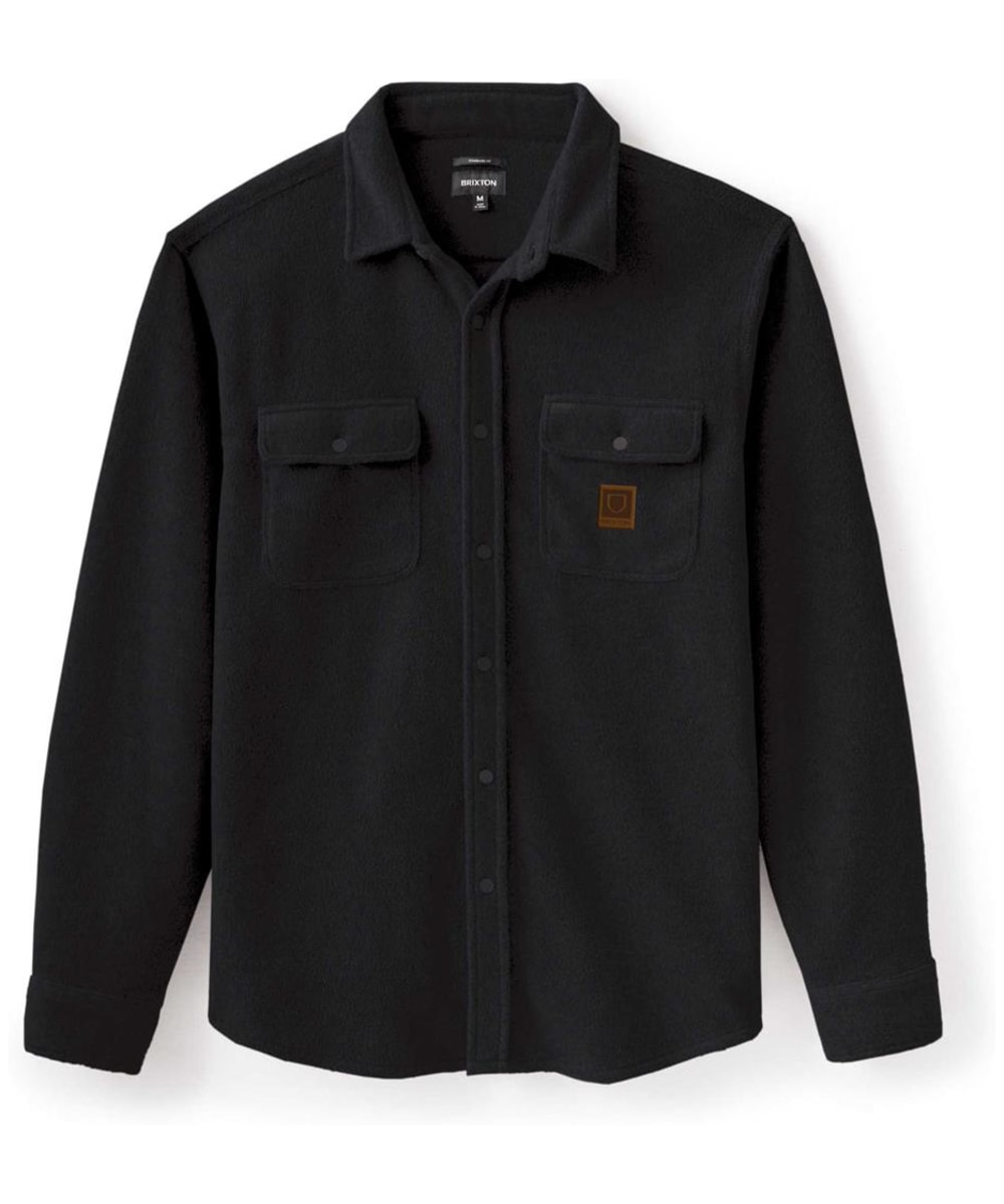 View Mens Brixton Bowery Long Sleeve Arctic Stretch Fleece Shirt Black XL information