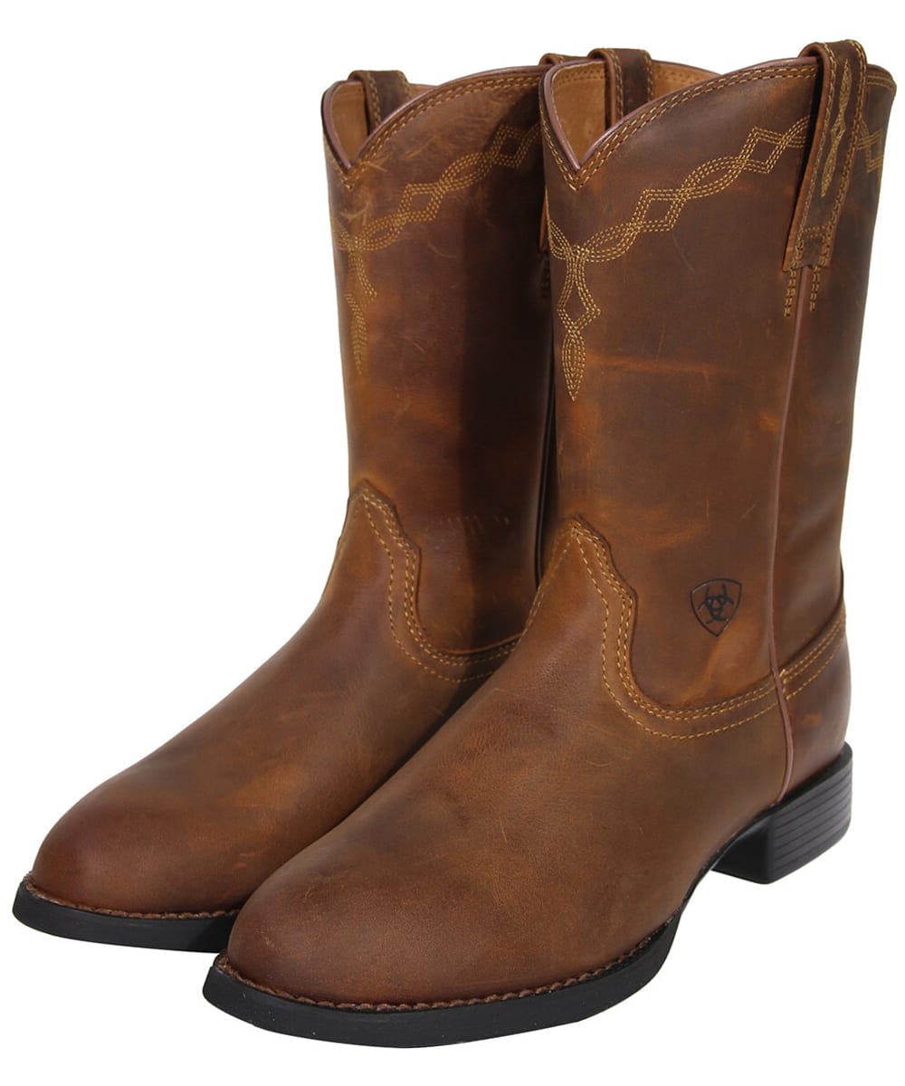 View Womens Ariat Heritage Roper Western Leather Boots Brown UK 65 information