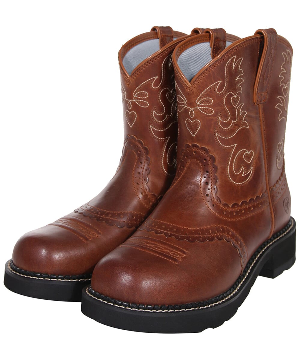 View Womens Ariat Fatbaby Saddle Western Leather Boots Brown UK 6 information