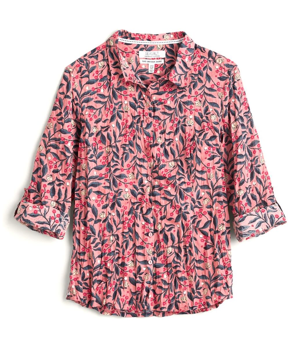 View Womens Seasalt Larissa Organic Cotton Long Sleeve Shirt Ceramic Floral Rose Dew UK 18 information