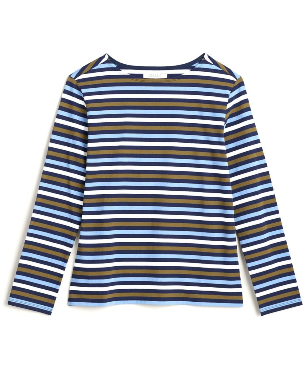View Womens Seasalt Long Sleeve Organic Cotton Sailor Shirt Tri Mini Cornish Cornflower UK 18 information