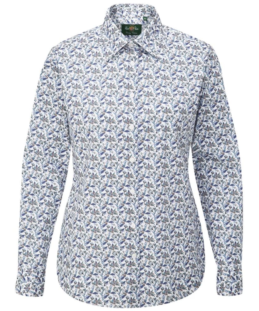 View Womens Alan Paine Long Sleeve Lawen Print Cotton Shirt Floral UK 16 information