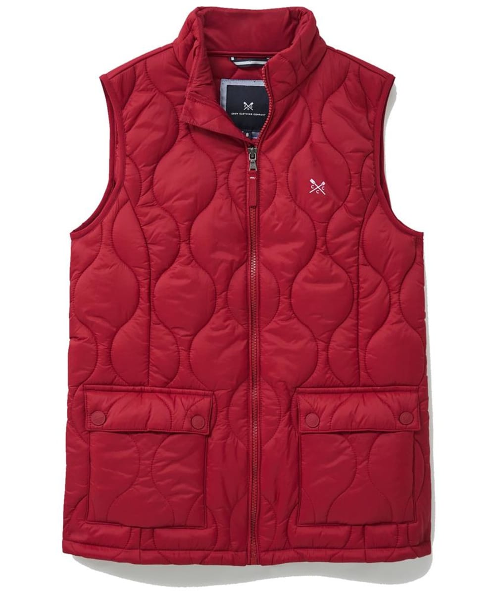 View Womens Crew Clothing Lightweight Onion Quilting Gilet Red UK 18 information