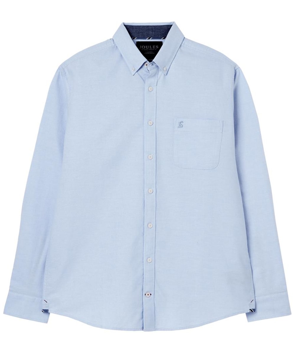 View Mens Joules Oxford Long Sleeve Cotton Shirt Blue UK XXXL information