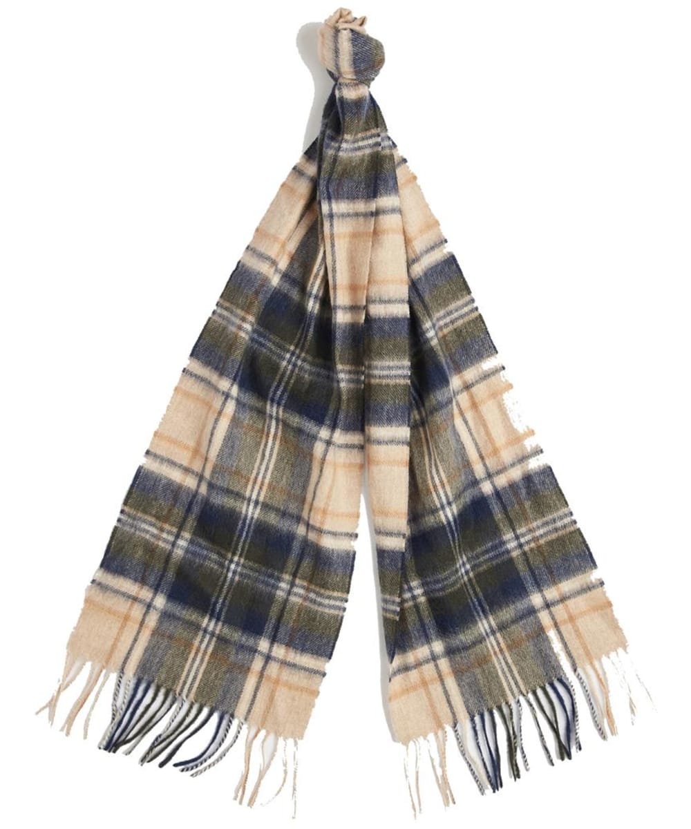 View Barbour New Check Tartan Scarf Sand Beige Plaid One size information