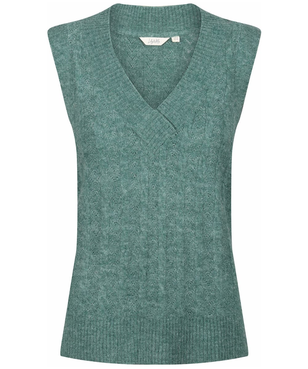 View Womens Lily Me Cedar Alpaca Knitted Tank Top Green UK 14 information