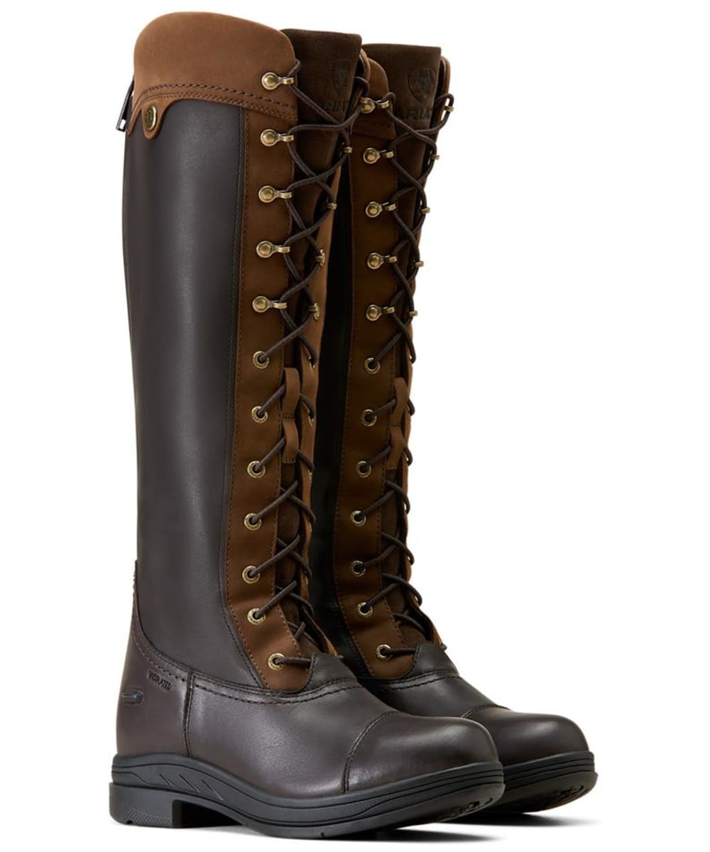 View Womens Ariat Coniston Max Waterproof Insulated Leather Boots Ebony UK 5 information