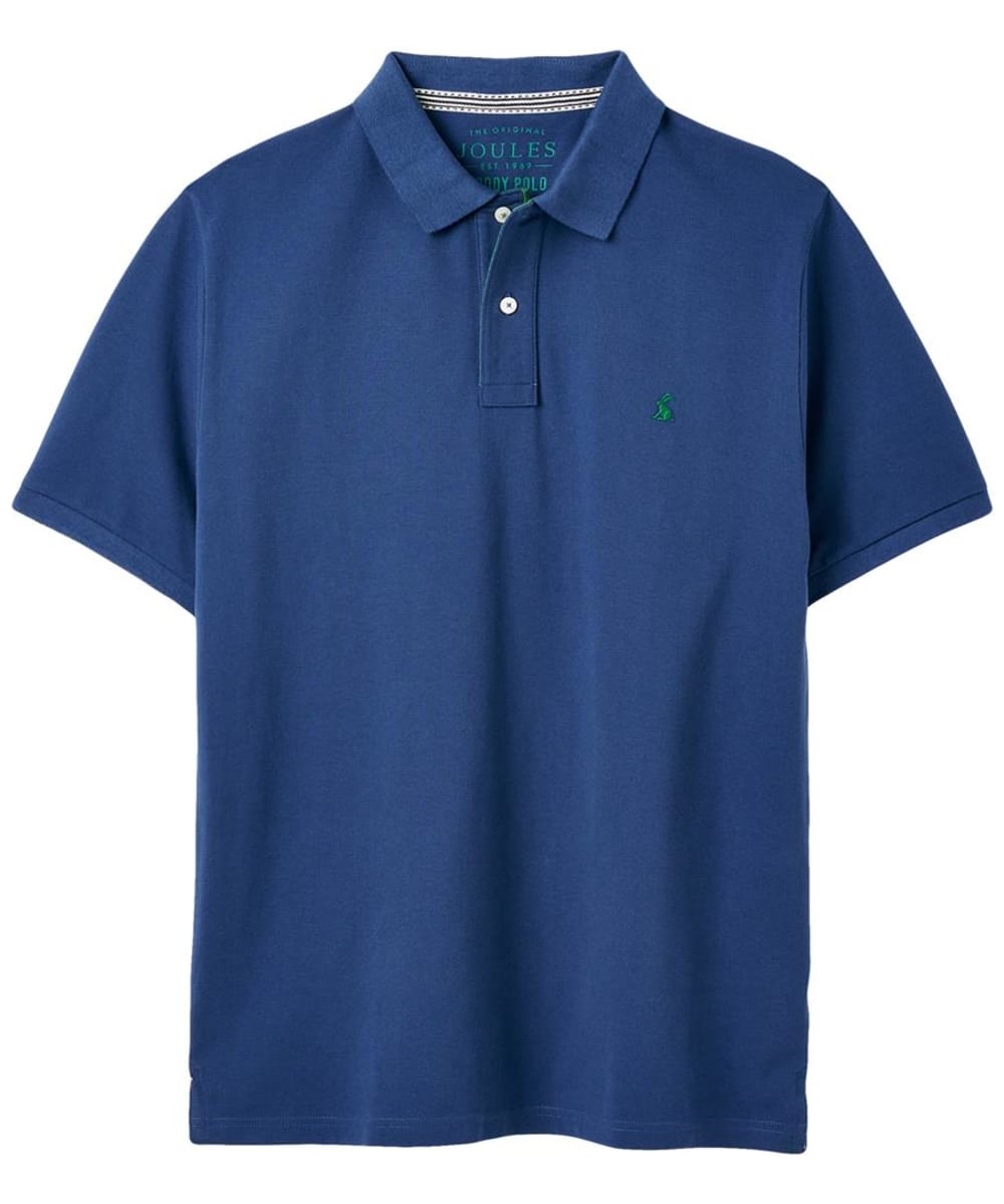 View Mens Joules Woody Cotton Polo Shirt Deep Blue UK M information