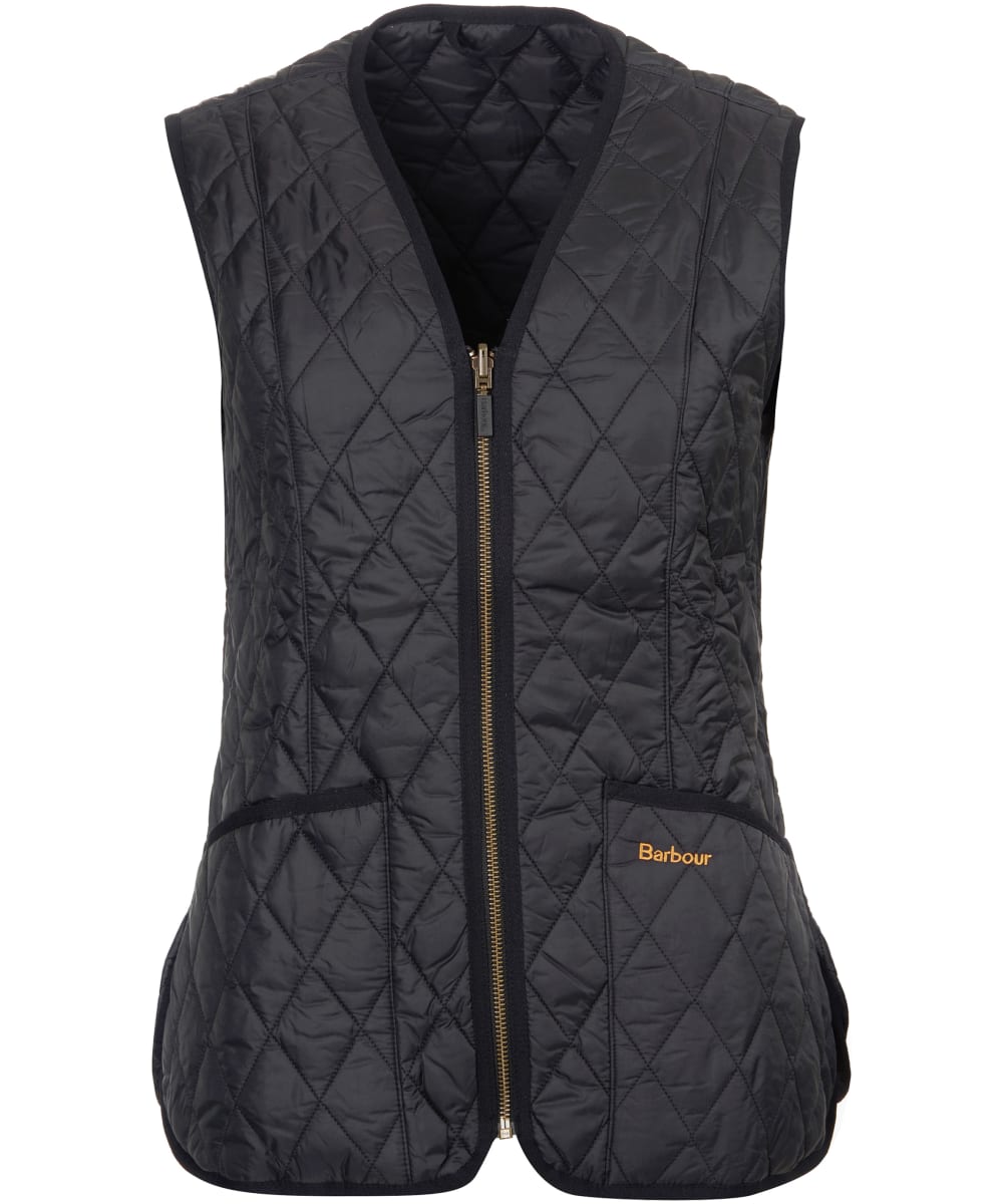 View Womens Barbour Betty Quilted Waistcoat ZipIn Liner Black UK 14 information