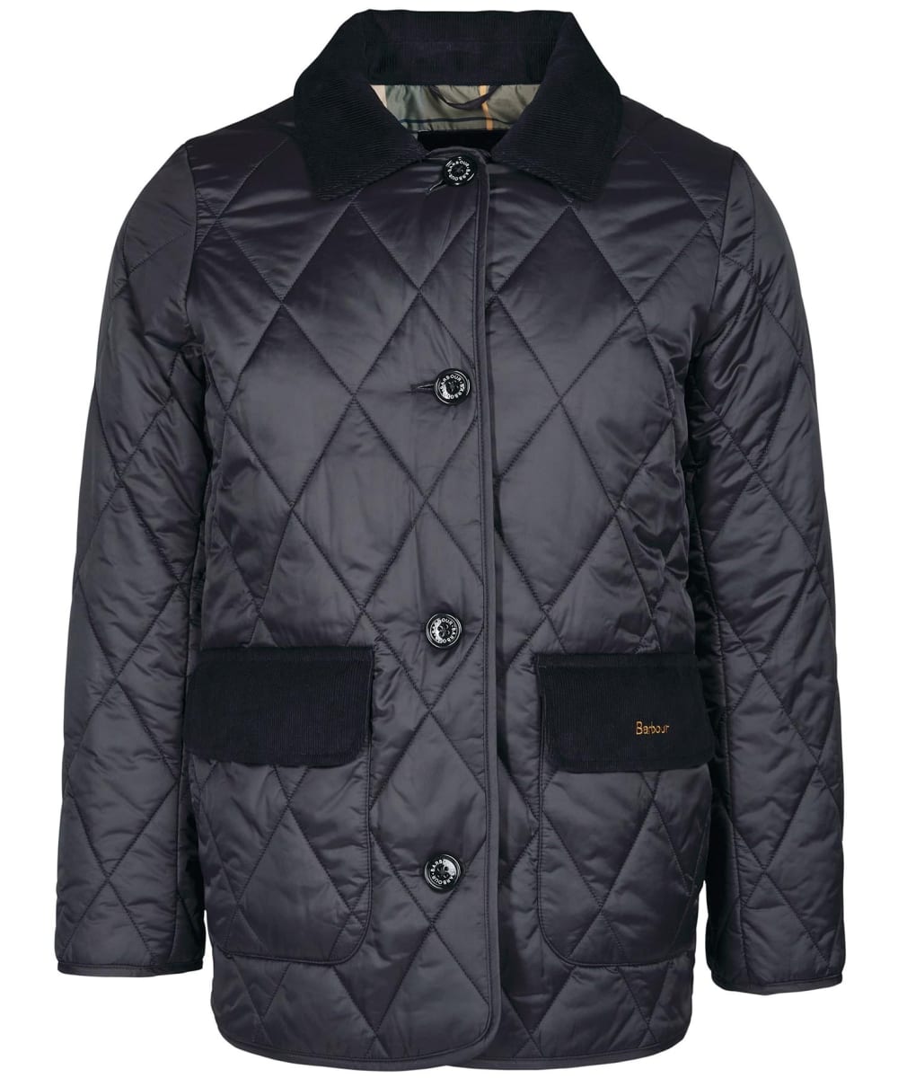 View Womens Barbour Bragar Quilted Jacket Black Ancient UK 20 information