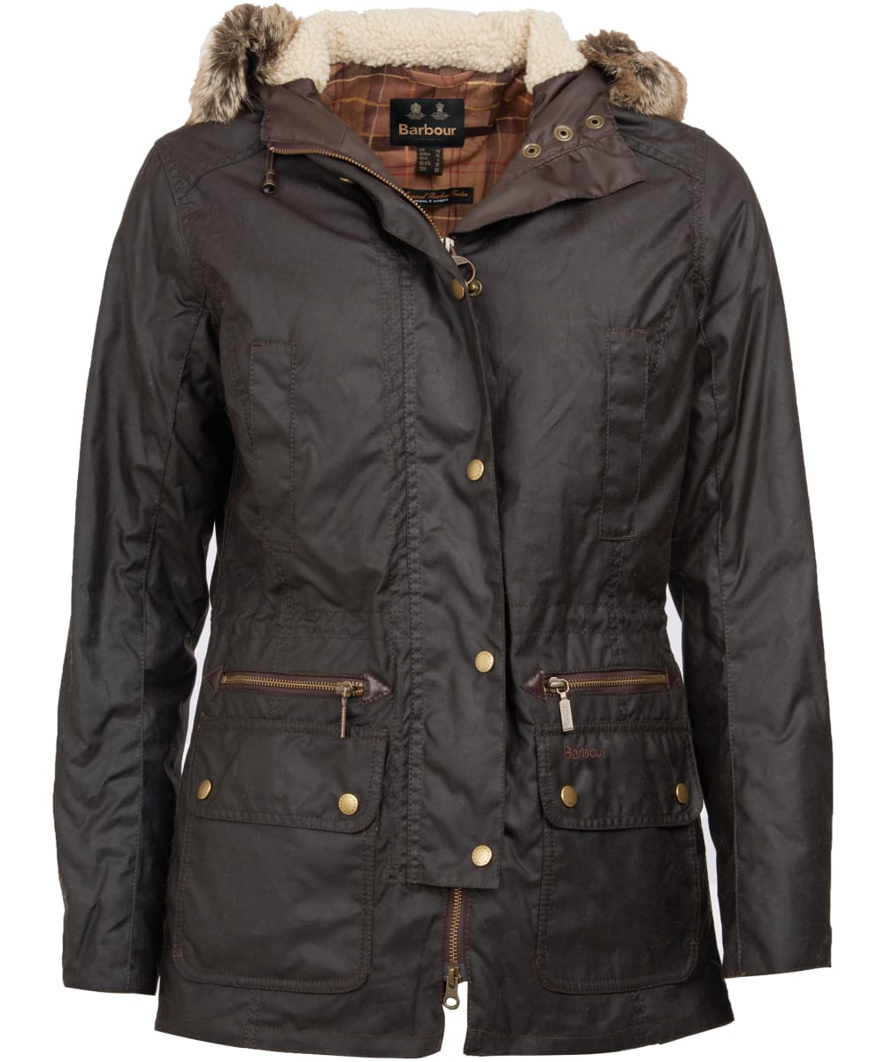 View Womens Barbour Kelsall Waxed Jacket Rustic UK 14 information