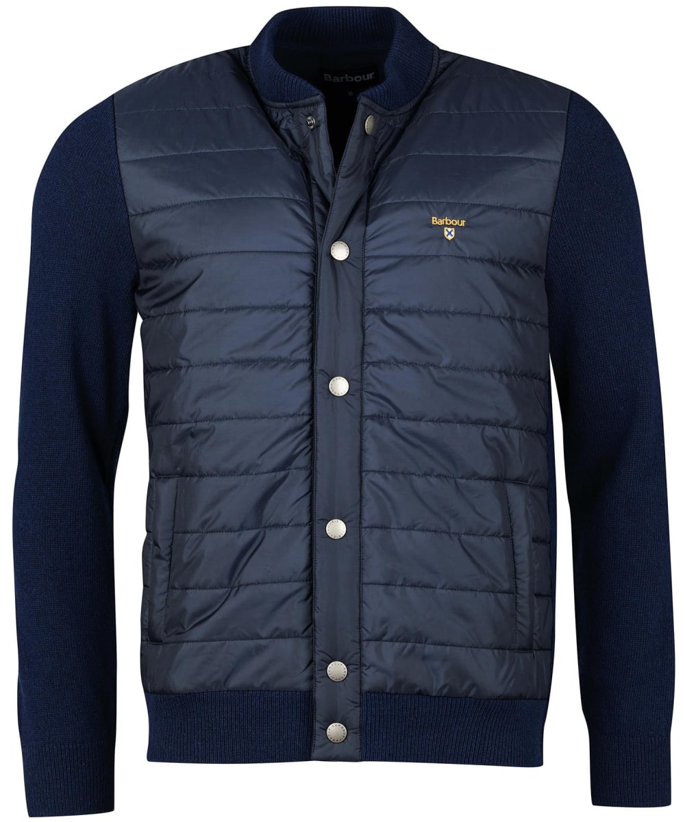 View Mens Barbour Pembroke Quilted Knitted Jacket Navy UK M information