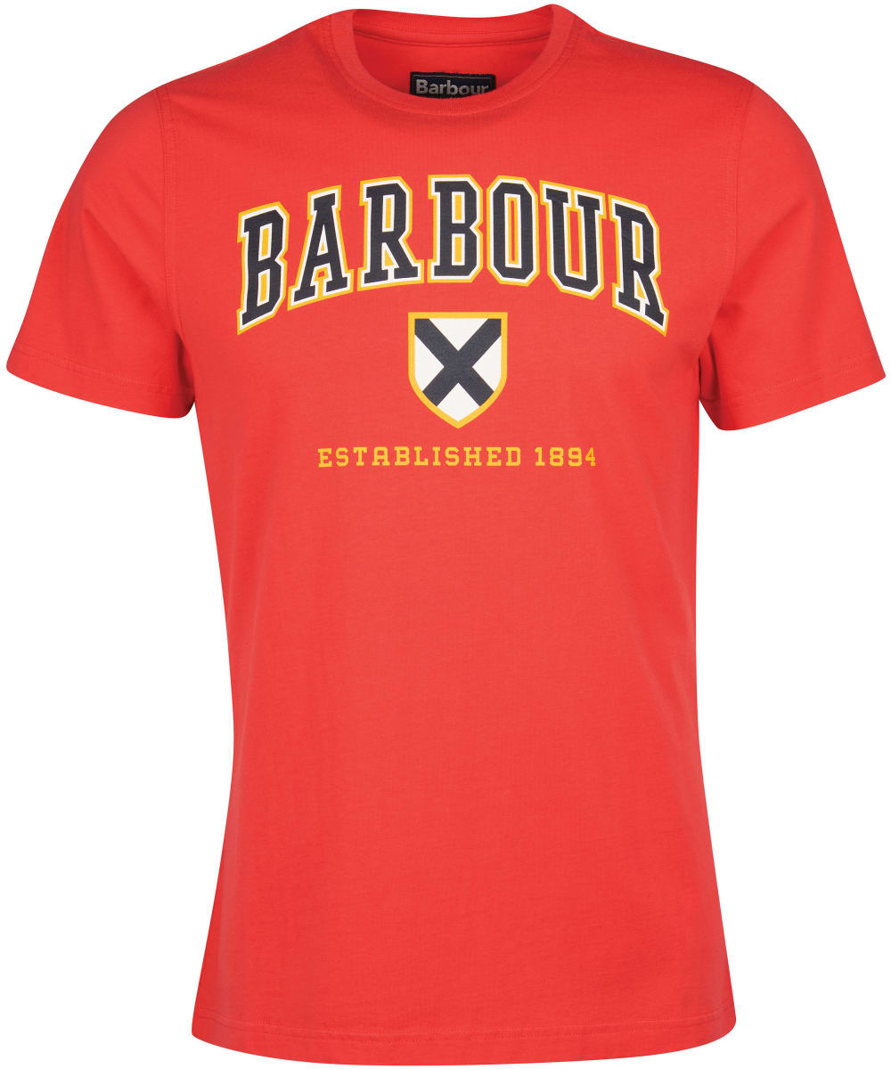 View Mens Barbour Collegiate Graphic TShirt Red UK S information