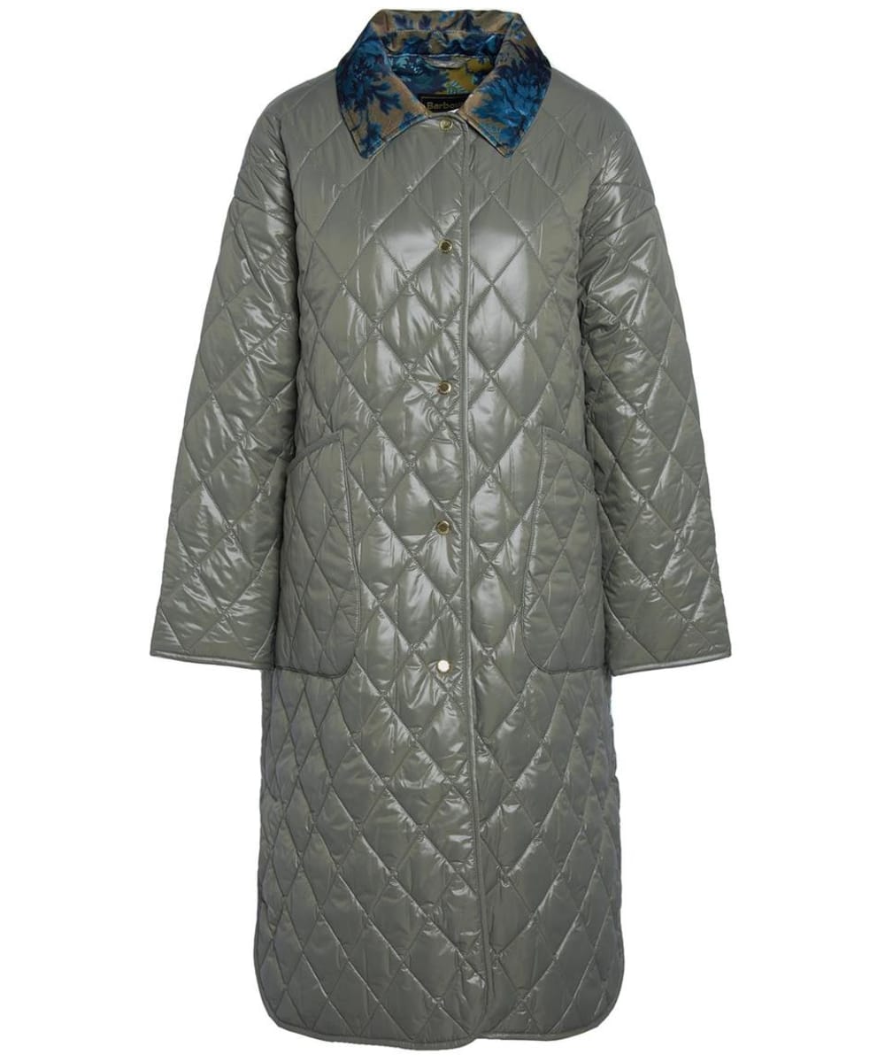 View Womens Barbour x House of Hackney Laving Quilted Jacket Dusky Khaki Opia UK 14 information