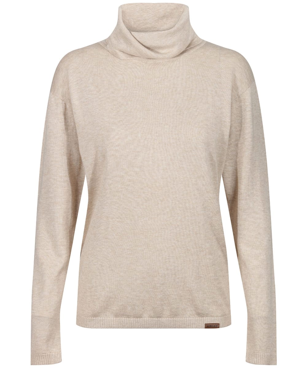 View Womens Ariat Lexi Cotton Blend Turtleneck Sweater Oatmeal UK 18 information