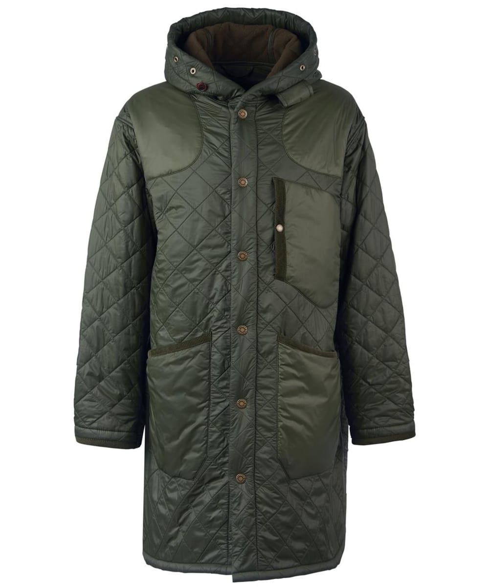 View Mens Barbour Overnight Polar Quilted Parka Jacket Olive UK XXL information