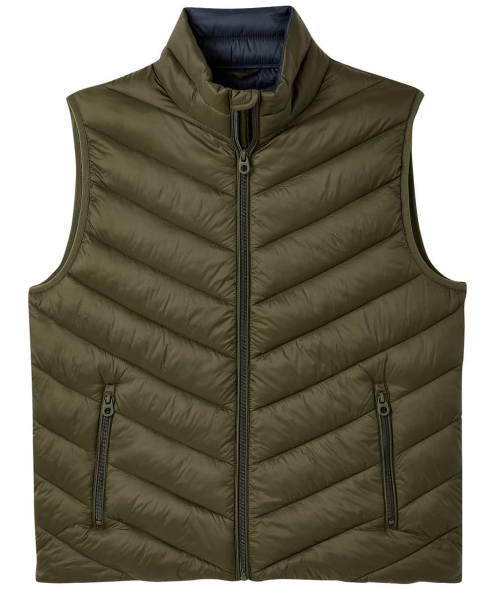 View Mens Joules Garrett Chevron Quilted Gilet Heritage Green UK L information