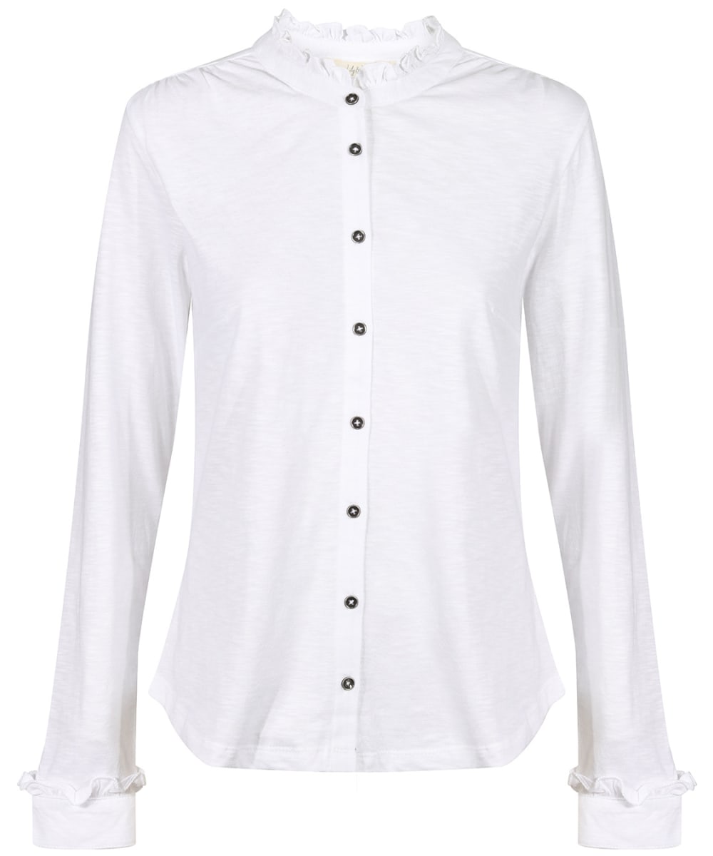 View Womens Lily Me Hailey Frill Relaxed Fit Cotton Shirt White UK 12 information