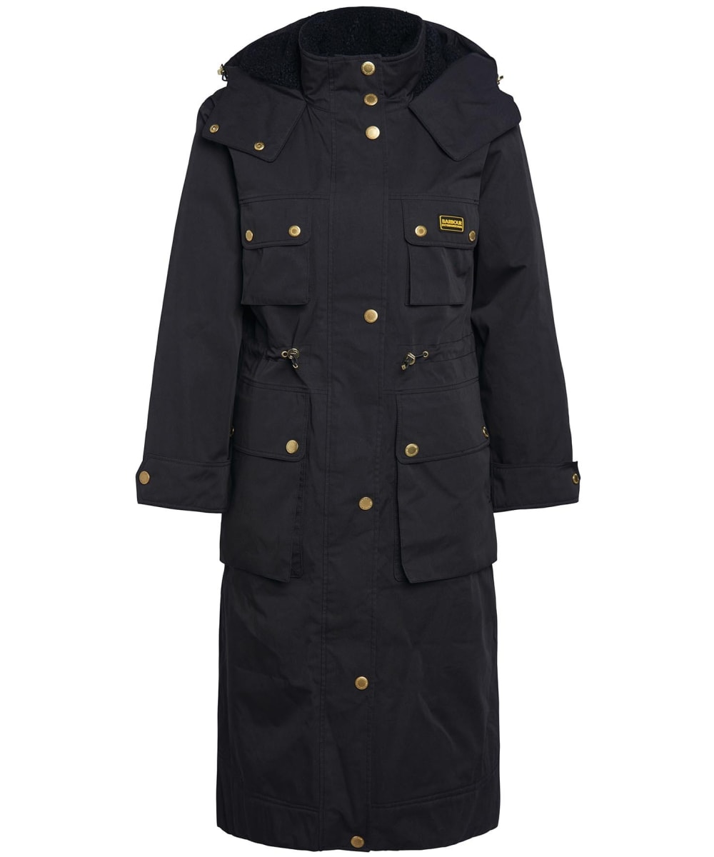 Barbour international waterproof utility pocket parka 2025 coat with detachable faux fur hood