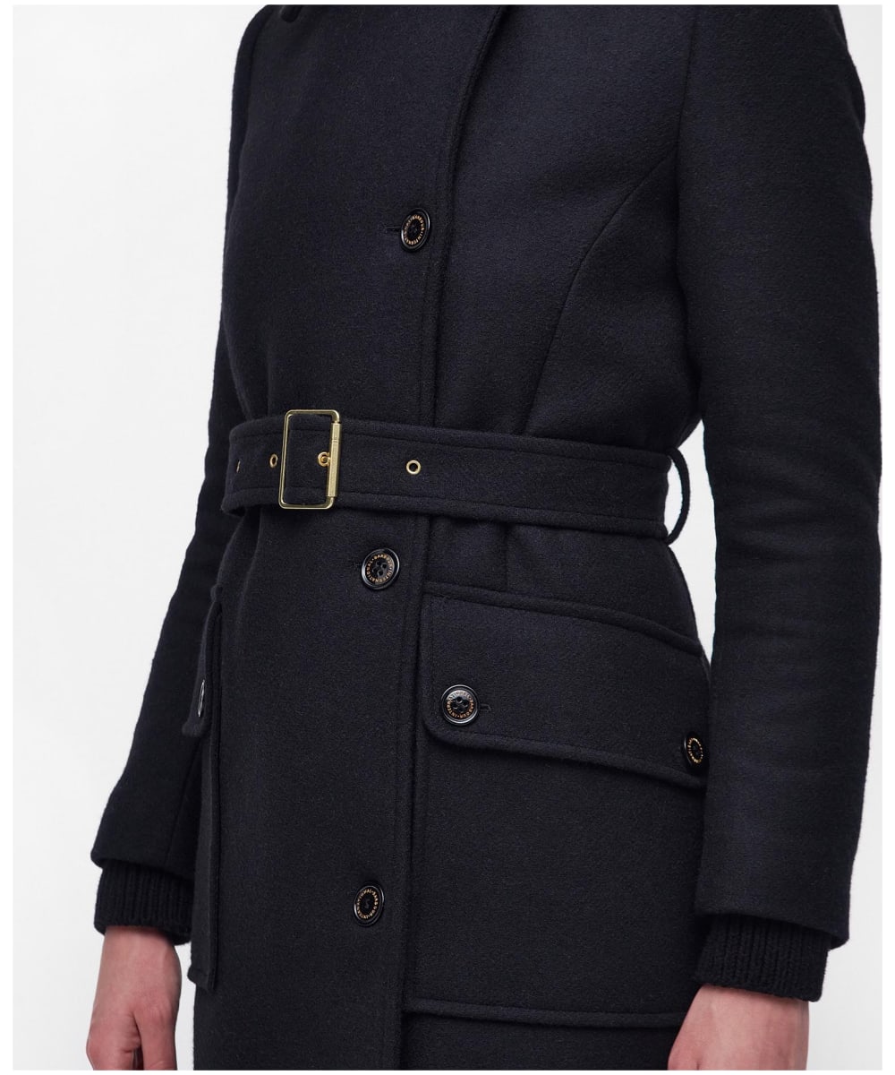 Barbour wool coat mens Black top