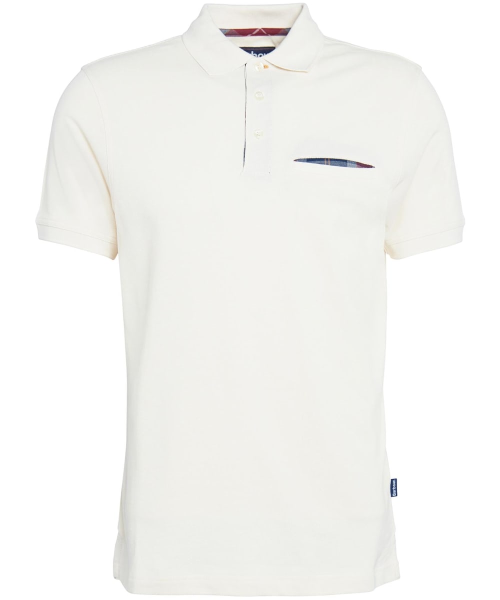 Barbour polo mens white top