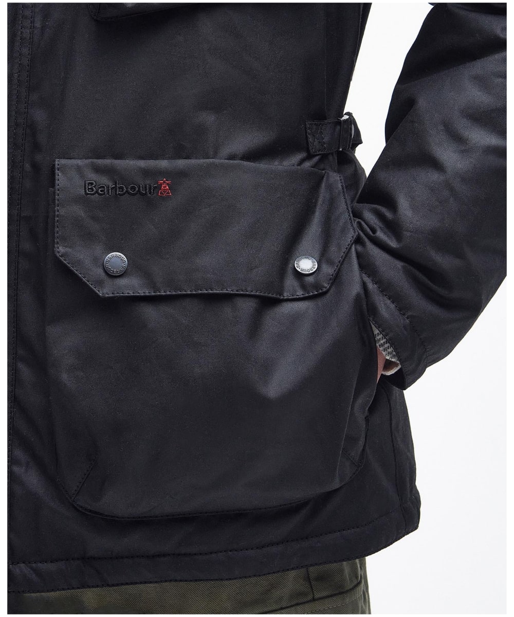 Barbour netherley store waxed cotton jacket