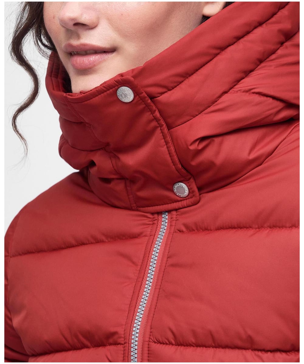 Barbour red clearance puffer jacket