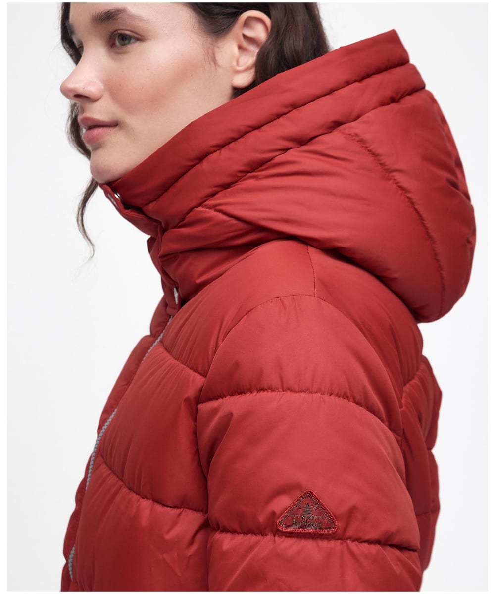 Barbour red 2025 puffer jacket