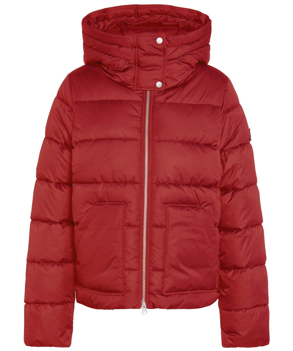 Barbour puffer jacket best sale with fur hood