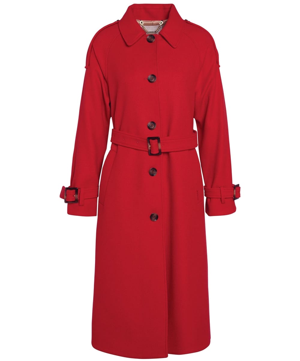 Barbour wool coat mens red top