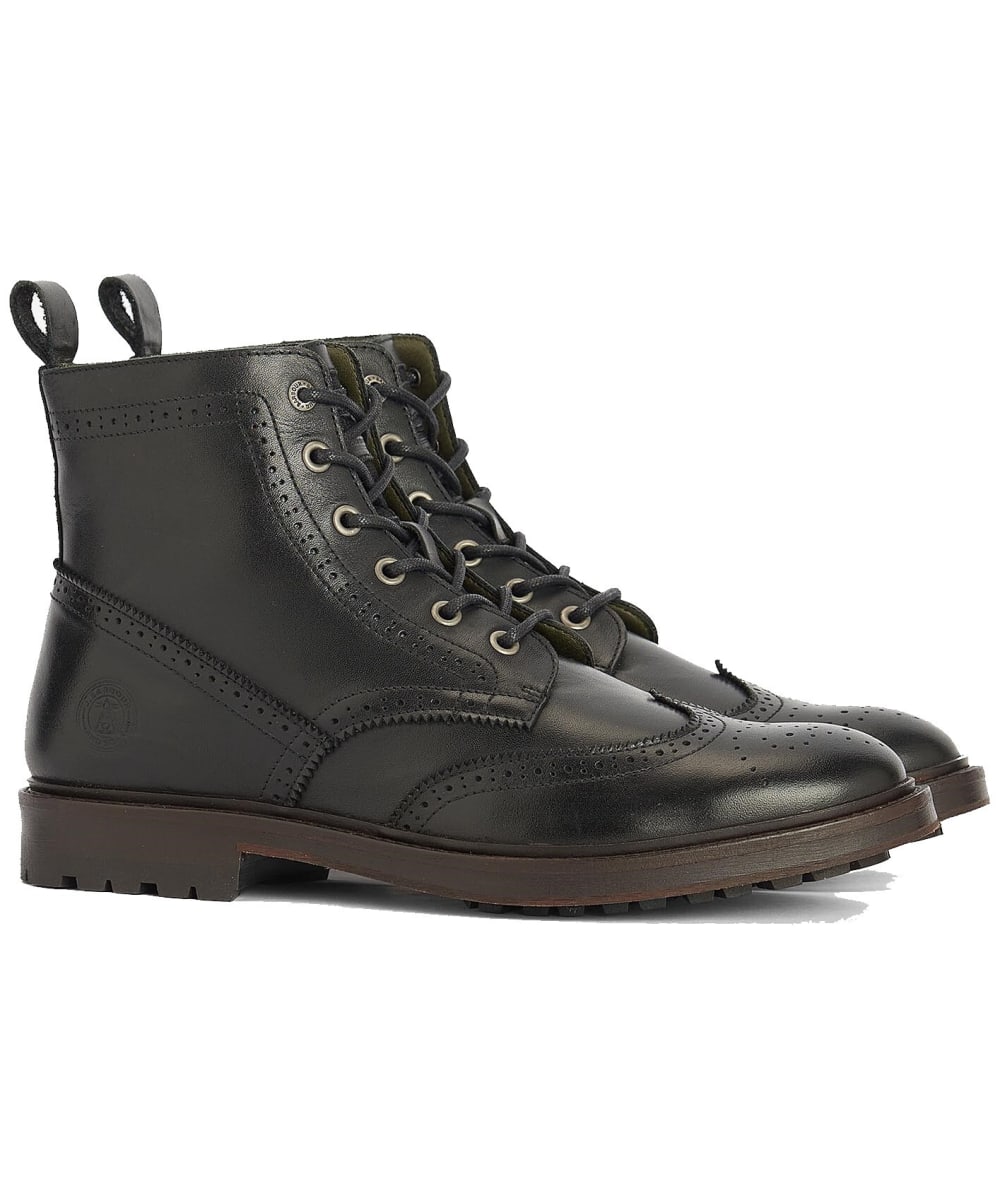 Mens black barbour boots top
