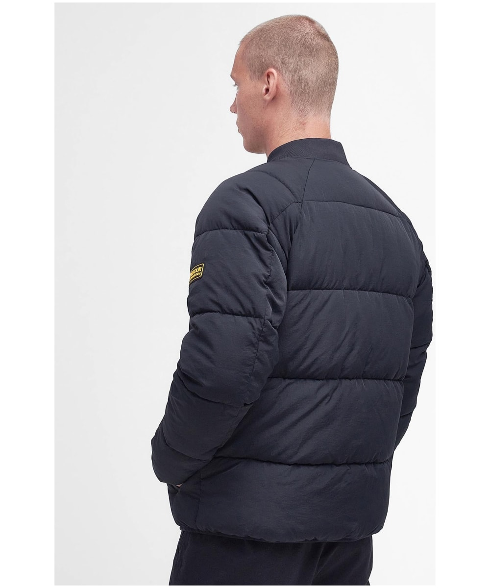 Barbour international gear cheap quilted jacket in navy