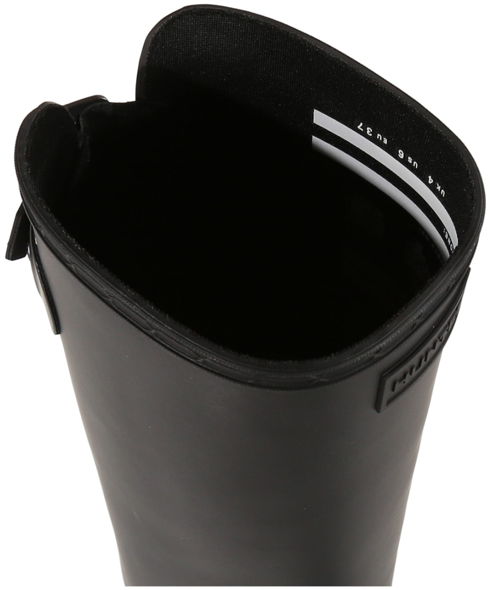 Hunter original refined new arrivals back strap black gumboots