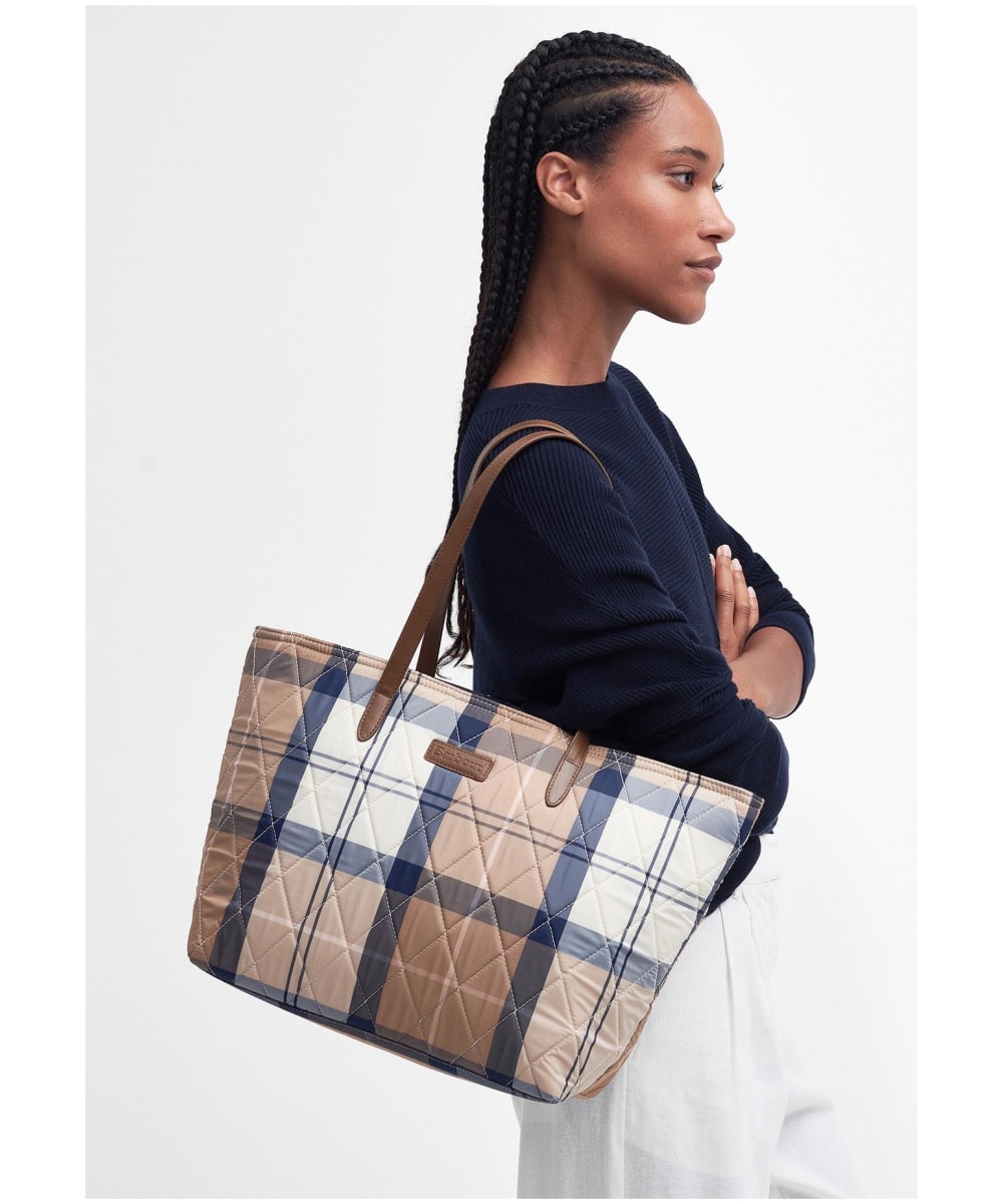 Barbour witford top tartan tote