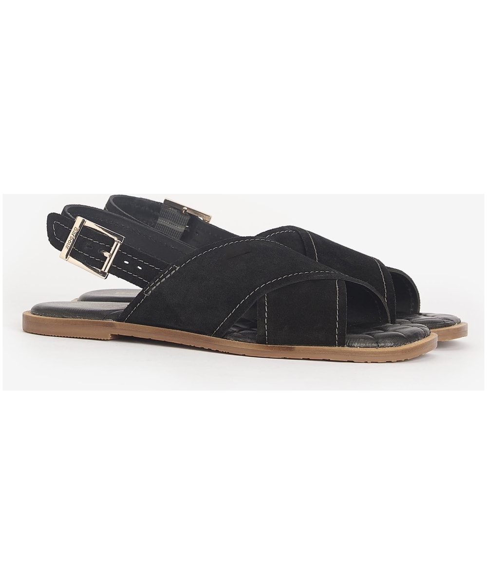 Women s Barbour Annie Suede Cross Over Sandal