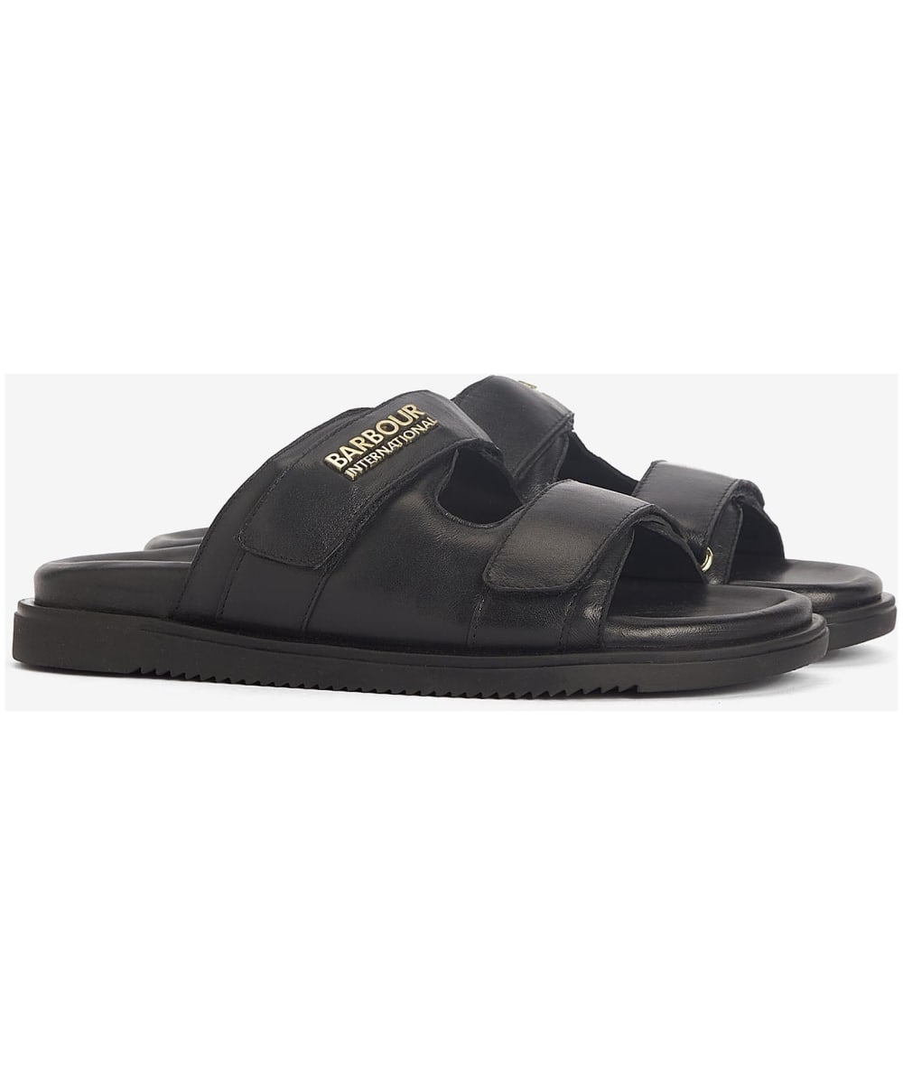 Women s Barbour International Whitson Leather Slider Sandals