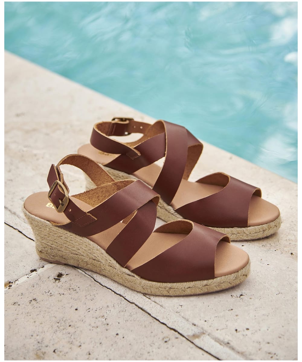 Women s Barbour Yolanda Leather Espadrille Sandals