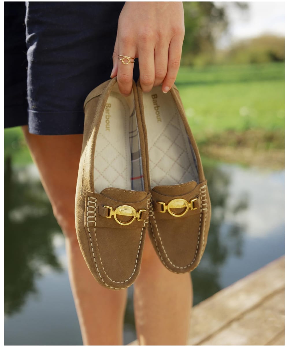 Barbour shoes gold clearance