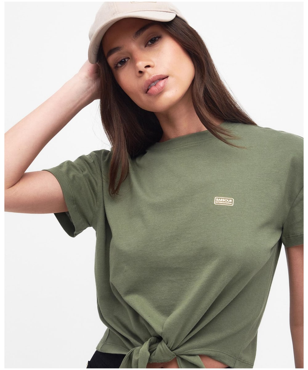 Barbour t shirt sales womens olive