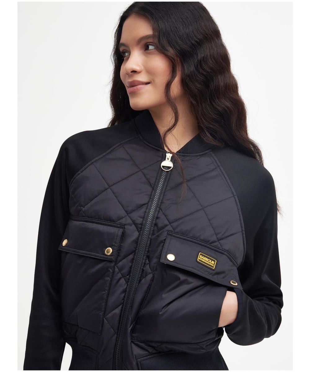 Women s Barbour International Wilson Quilted Sweater Jacket