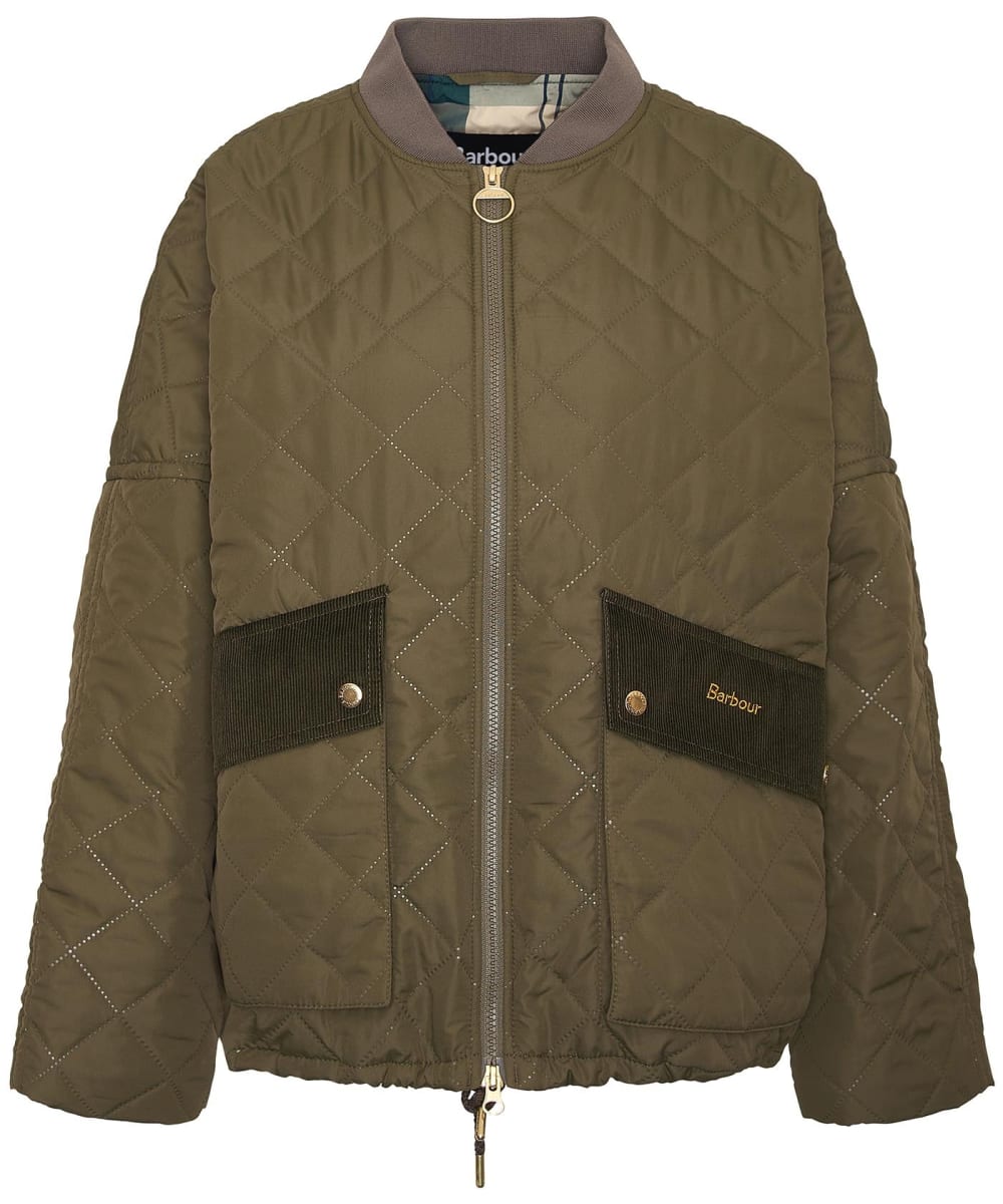 Women's green quilted barbour sale jacket