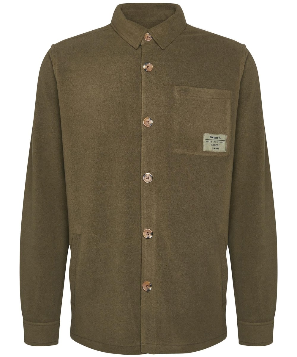 Men s Barbour Microfleece Button Through Overshirt