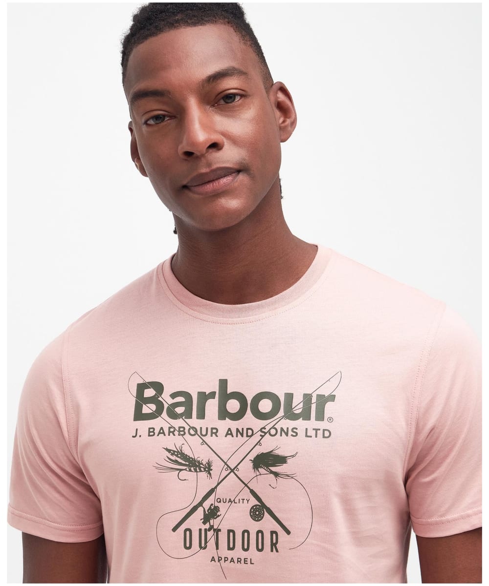 Barbour t shirt mens red top