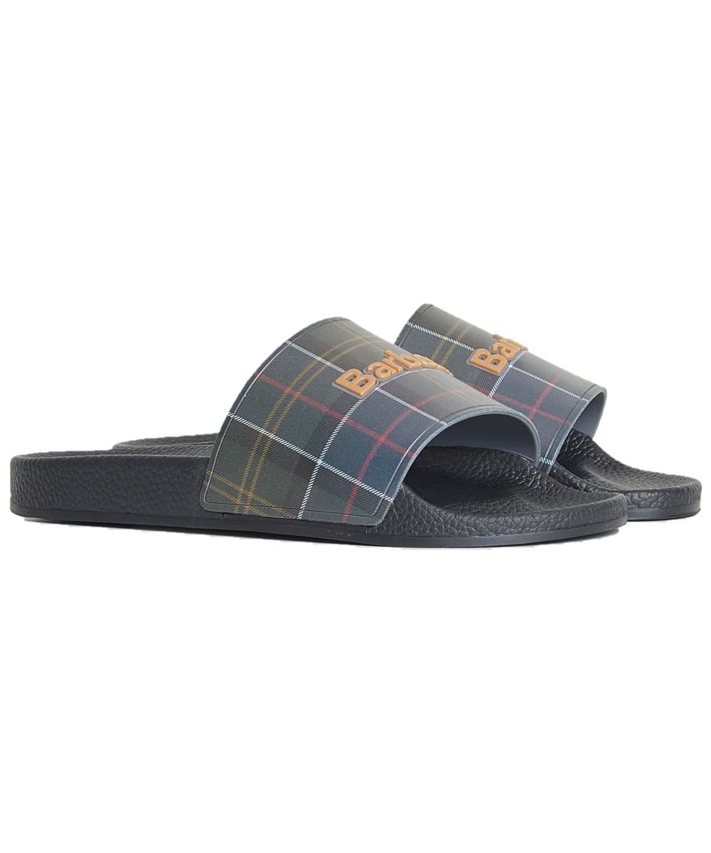 Men s Tartan Slider Beach Slider Sandal