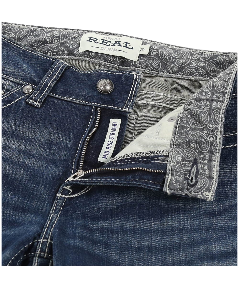 Women's Ariat R.E.A.L Mid-Rise Stretch Icon Stackable Straight Leg Jeans